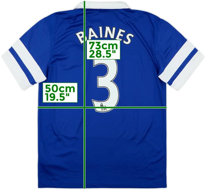 2013-14 Everton Home Shirt Baines #3 - 8/10 - (M)