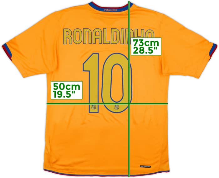 2006-08 Barcelona Camiseta Visitante Ronaldinho #10 - 9/10 - (M)