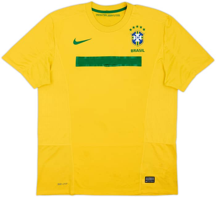 2011 Brazil Authentic Home Shirt - 3/10 - (L)