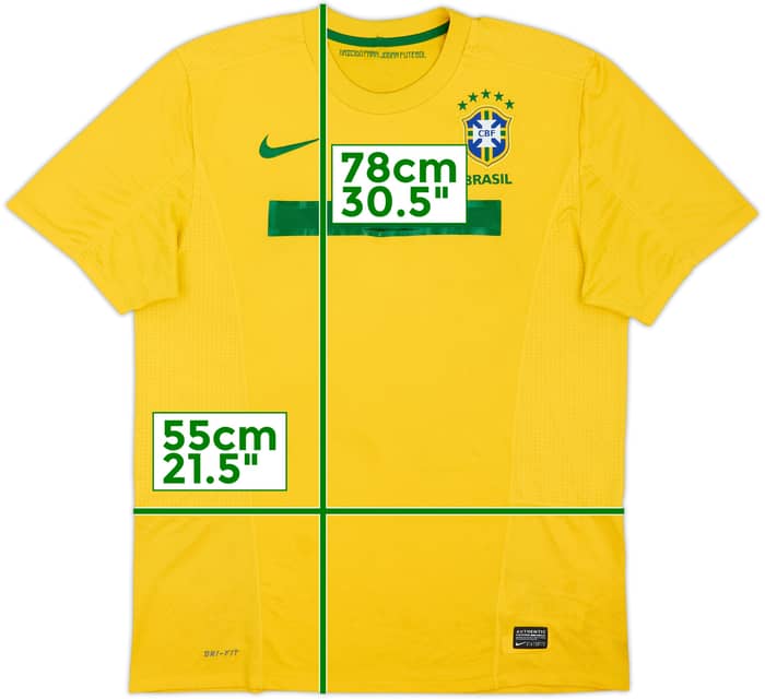 2011 Brazil Authentic Home Shirt - 3/10 - (L)