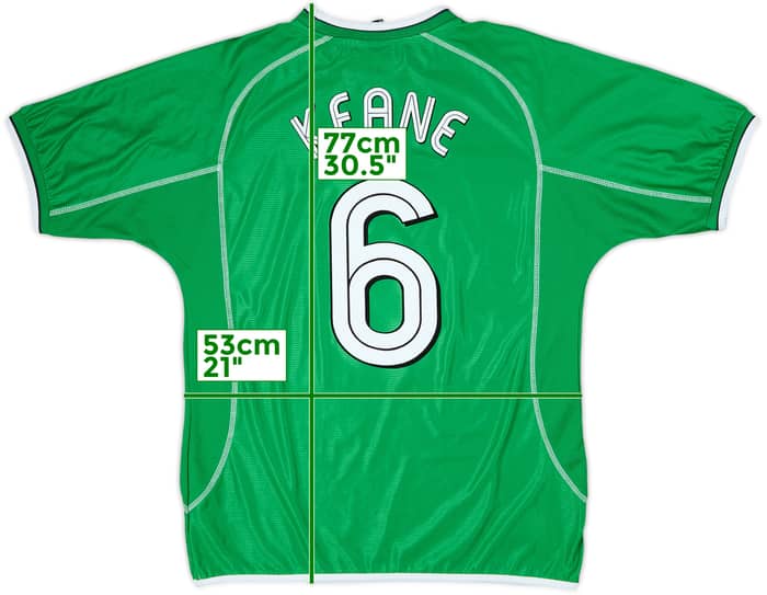 2001-03 Ireland Home Shirt Keane #6 - 9/10 - (L)