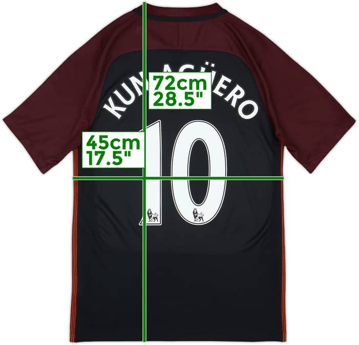 2016-17 Manchester City Away Shirt Kun Aguero #10 - 8/10 - (S)