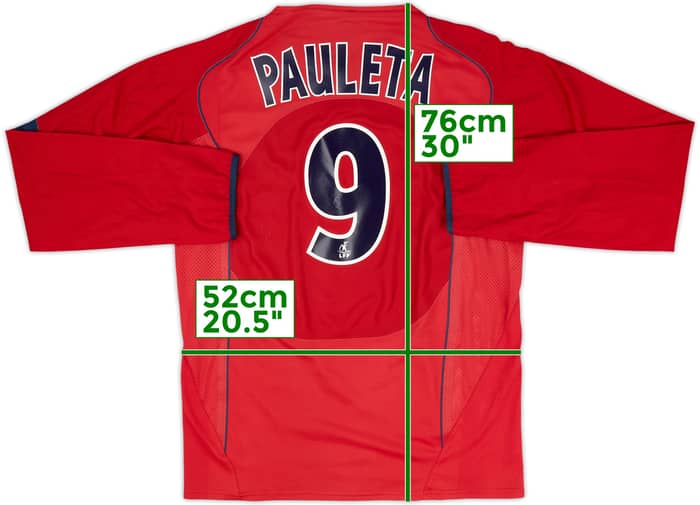 2004-05 Paris Saint-Germain Player Issue Away L/S Shirt Pauleta #9 - 6/10 - (L)