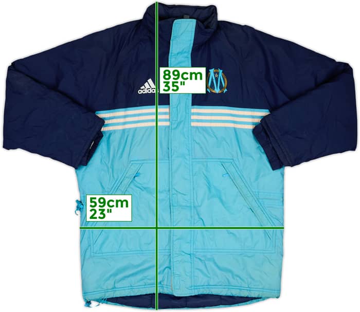 1999-00 Olympique Marseille adidas Bench Coat - 5/10 - (S)