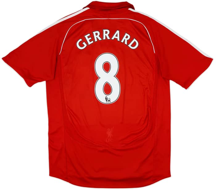 2006-08 Liverpool Home Shirt Gerrard #8 - 6/10 - (L)