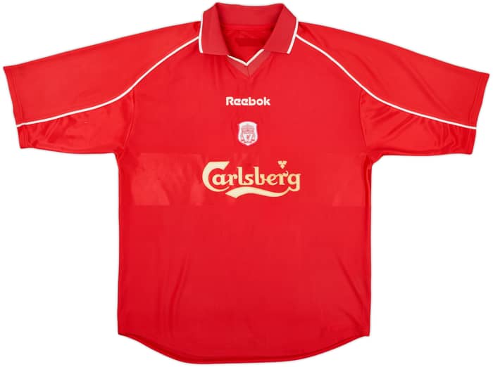2000-02 Liverpool Home Shirt Gerrard #17 - 7/10 - (XL)