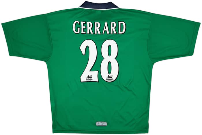 1999-00 Liverpool Camiseta Visitante Gerrard #28 - 8/10 - (L)