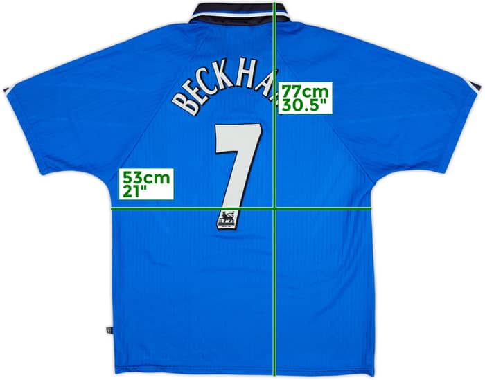 1996-98 Manchester United Third Shirt Beckham #7 - 8/10 - (L)