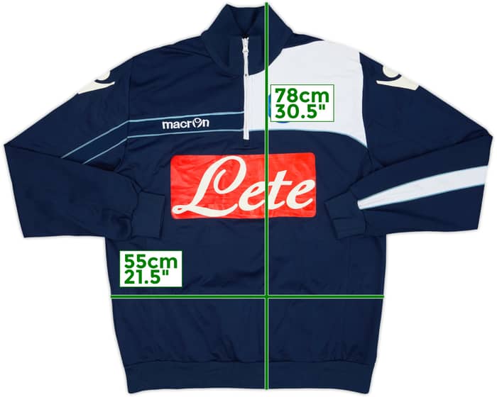 2011-12 Napoli Macron 1/4 Zip Drill Top - 7/10 - (L)