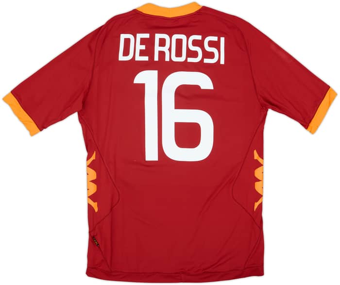 2009-10 Roma Home Shirt De Rossi #16 - 7/10 - (XXL)