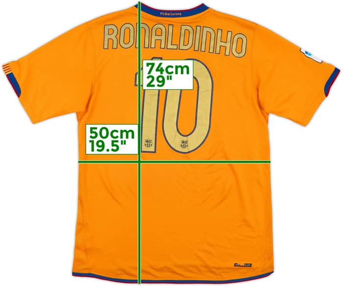 2006-08 Barcelona Away Shirt Ronaldinho #10 - 7/10 - (M)