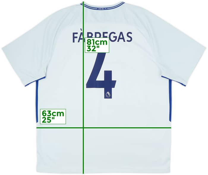Camiseta de visitante del Chelsea 2017-18 Fabregas #4 - 6/10 - (XXL)