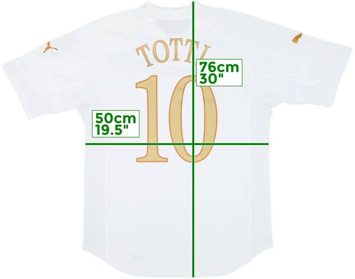 2004-06 Italy Away Shirt Totti #10 - 8/10 - (L)