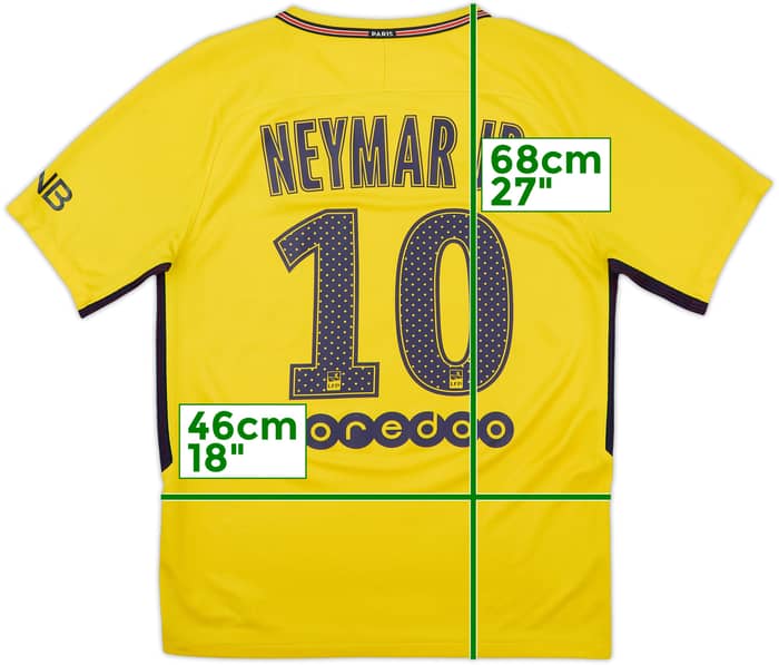 2017-18 Paris Saint-Germain Away Shirt Neymar Jr #10 - 6/10 - (S)