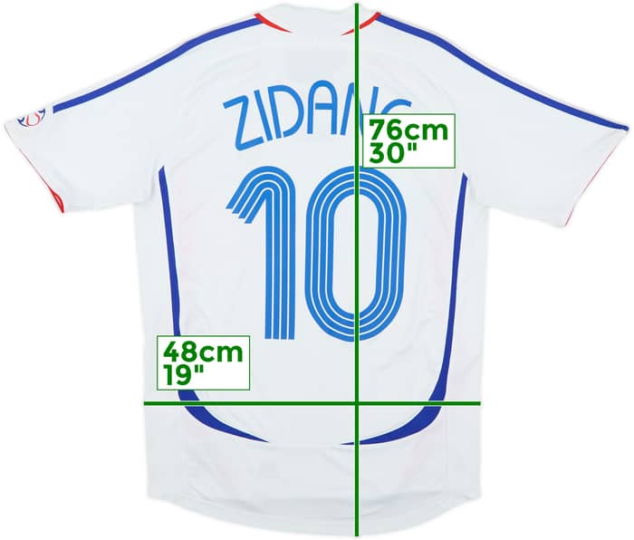 Camiseta de visitante de Francia 2006 Zidane #10 - 8/10 - (S)