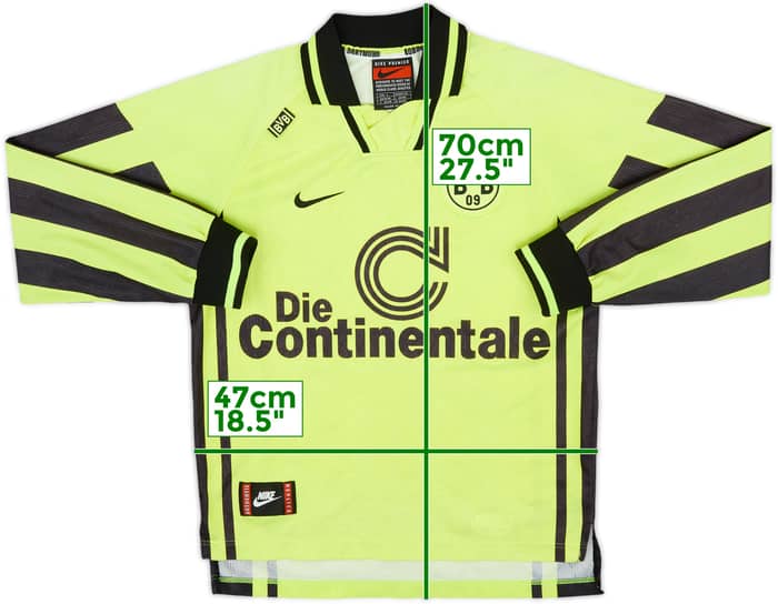 1996-97 Borussia Dortmund Home L/S Shirt - 8/10 - (S)