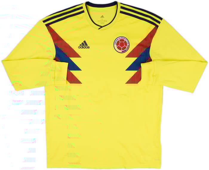 2018-19 Colombia Home L/S Shirt - 8/10 - (L)
