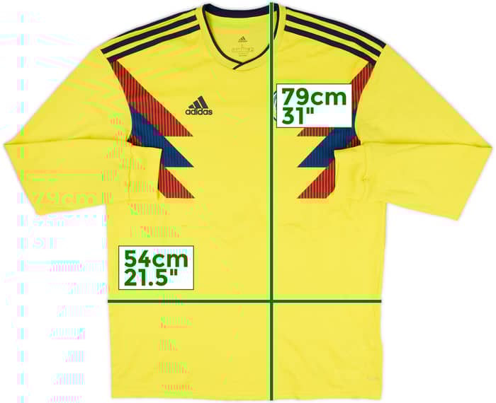 2018-19 Colombia Home L/S Shirt - 8/10 - (L)