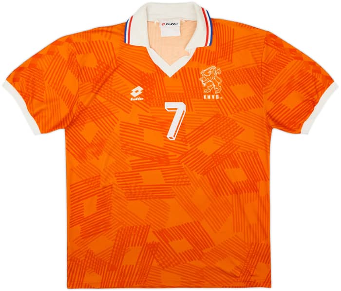 1992-94 Netherlands Home Shirt Bergkamp #7 - 8/10 - (XL)