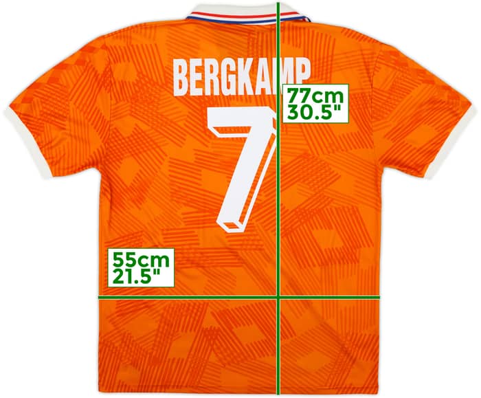 1992-94 Netherlands Home Shirt Bergkamp #7 - 8/10 - (XL)