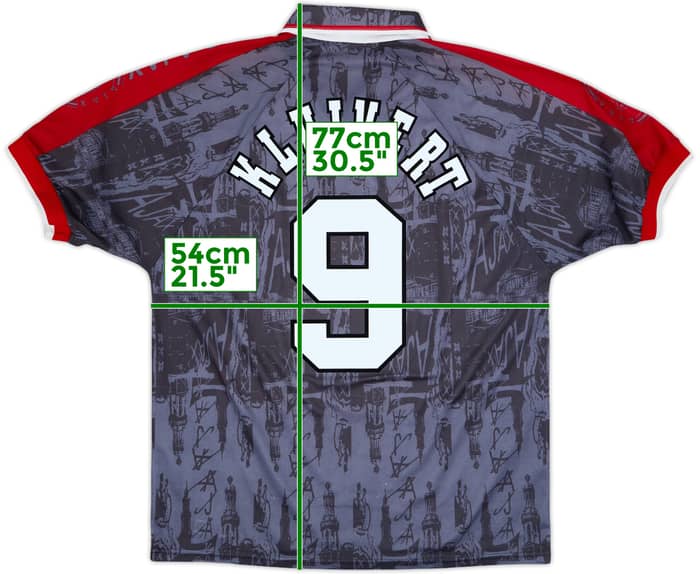 1996-97 Ajax Away Shirt Kluivert #9 - 6/10 - (L)