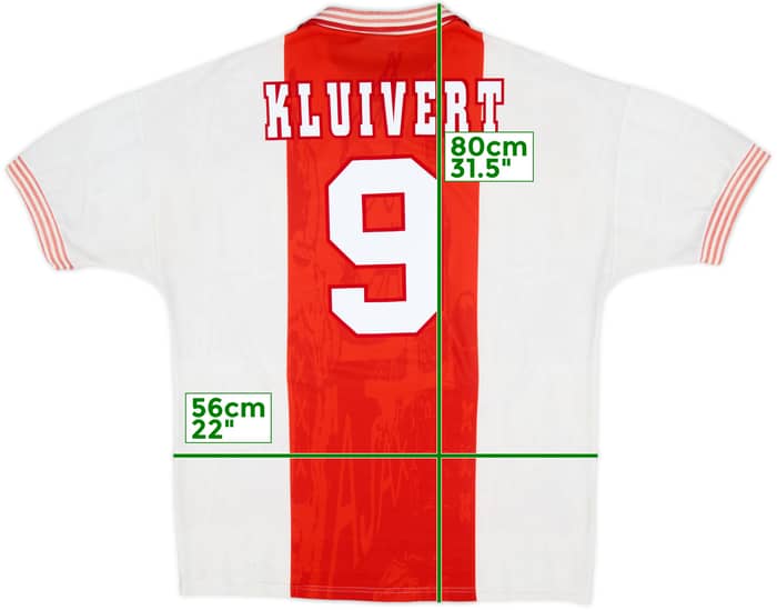 1996-97 Ajax Home Shirt Kluivert #9 - 5/10 - (XL)
