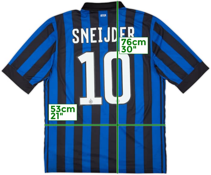 2011-12 Inter Milan Home Shirt Sneijder #10 - 9/10 - (L)