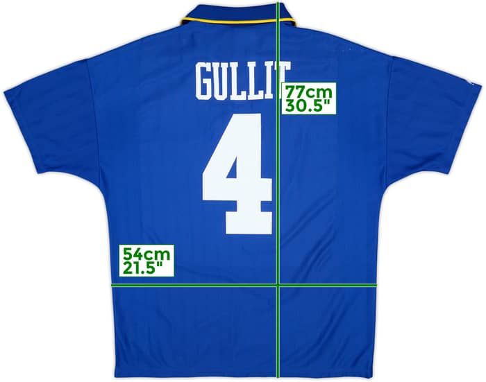 1995-97 Chelsea Home Shirt Gullit #4 - 8/10 - (L)