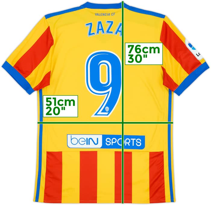 2017-18 Valencia Away Shirt Zaza #9 - 8/10 - (M)