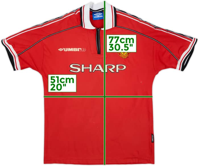 1998-00 Manchester United Home Shirt - 5/10 - (L)