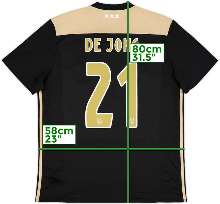 2018-19 Ajax Away Shirt De Jong #21 - 9/10 - (XL)