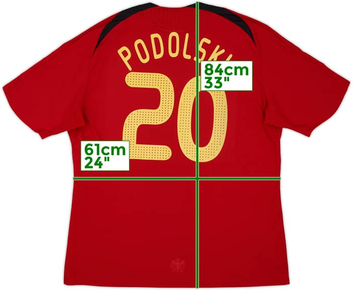 2008-09 Germany Away Shirt Podolski #20 - 8/10 - (XXL)