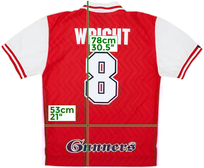 1996-98 Arsenal Home Shirt Wright #8 - 7/10 - (L)