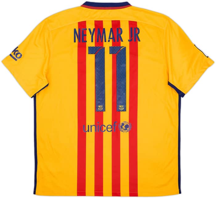 2015-16 Barcelona Away Shirt Neymar Jr #11 - 7/10 - (XL)
