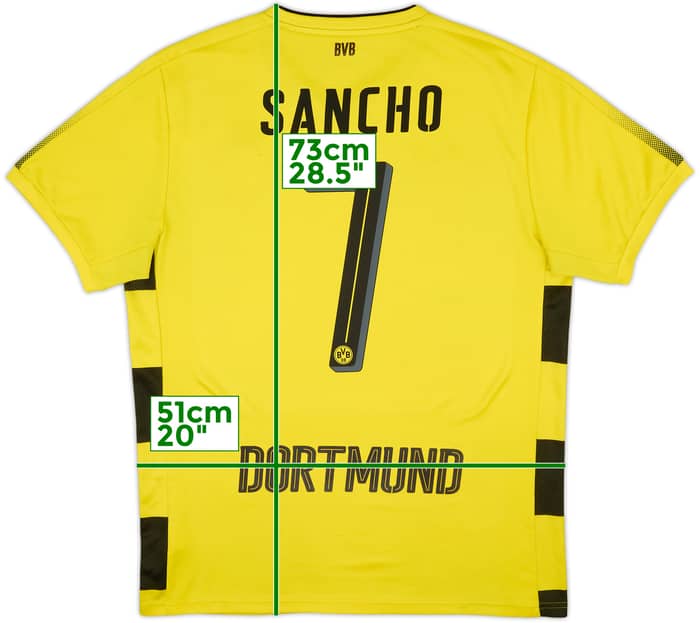 2017-18 Borussia Dortmund Home Shirt Sancho #7 - 7/10 - (L)
