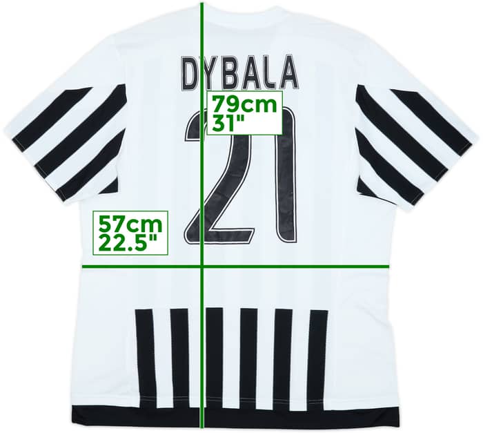 2015-16 Juventus Home Shirt Dybala #21 - 6/10 - (XL)