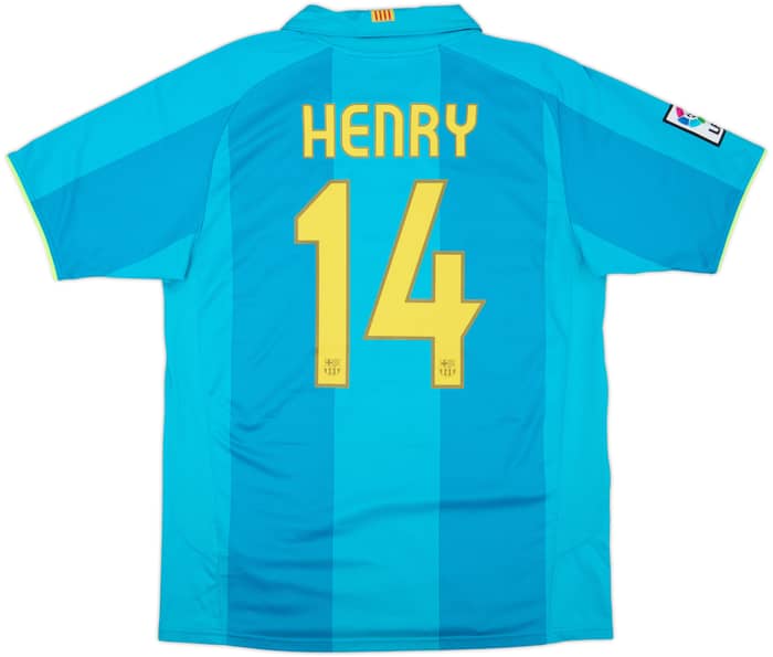 2007-09 Barcelona Away Shirt Henry #14 - 8/10 - (M)