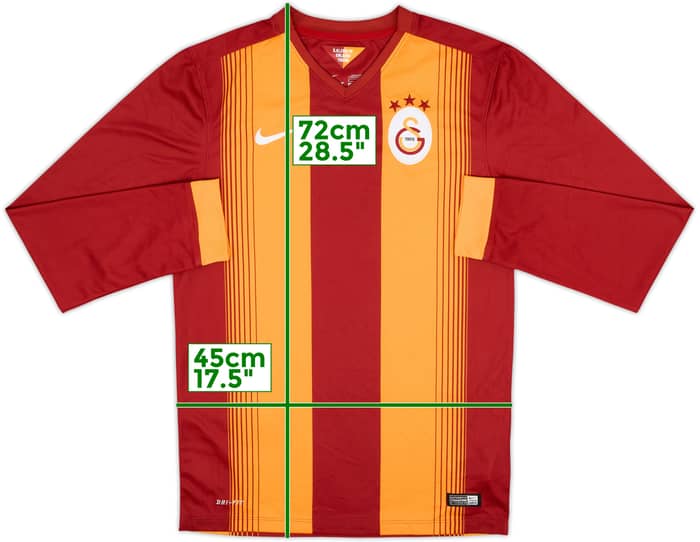 2014-15 Galatasaray Home L/S Shirt - 10/10 - (S)