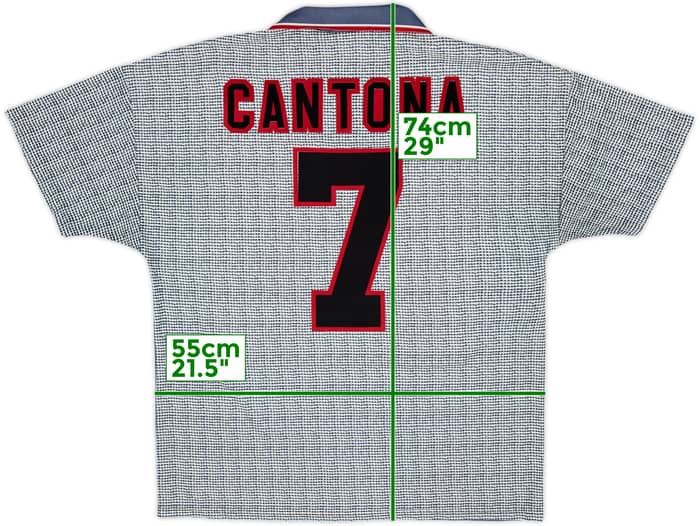 1995-96 Manchester United Away Shirt Cantona #7 - 6/10 - (L)