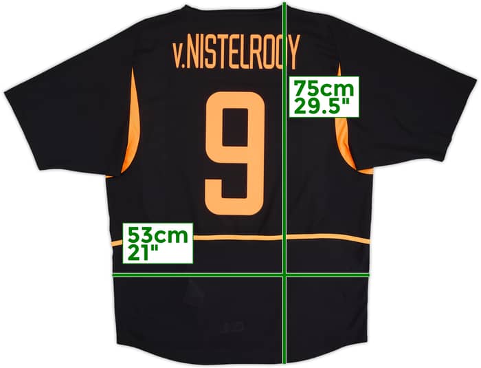 2002-04 Países Bajos Camiseta Visitante V.Nistelrooy #9 - 9/10 - (L)
