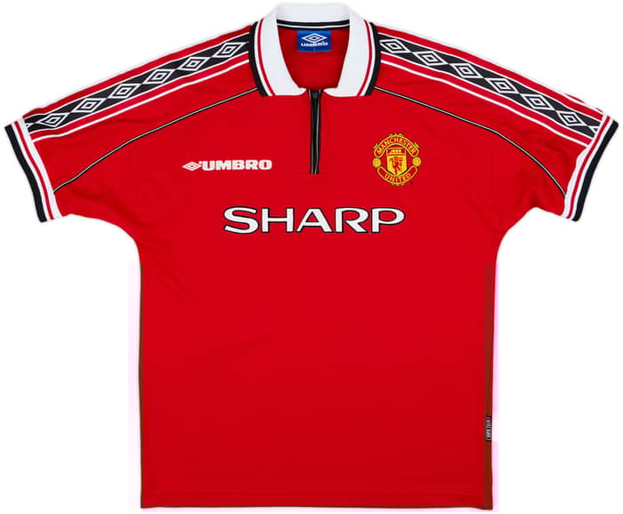 1998-00 Manchester United Home Shirt Beckham #7 - 8/10 - (L)