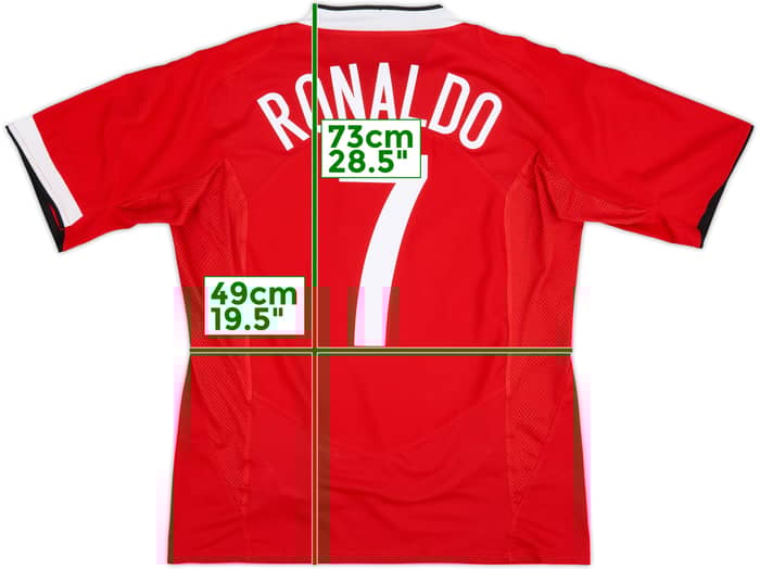 2004-06 Manchester United Home Shirt Ronaldo #7 - 9/10 - (L)