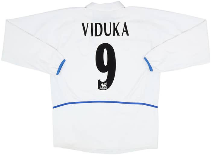 2002-03 Leeds United Home L/S Shirt Viduka #9 - 8/10 - (L)