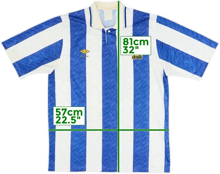 1991-93 Sheffield Wednesday Home Shirt - 6/10 - (XL)