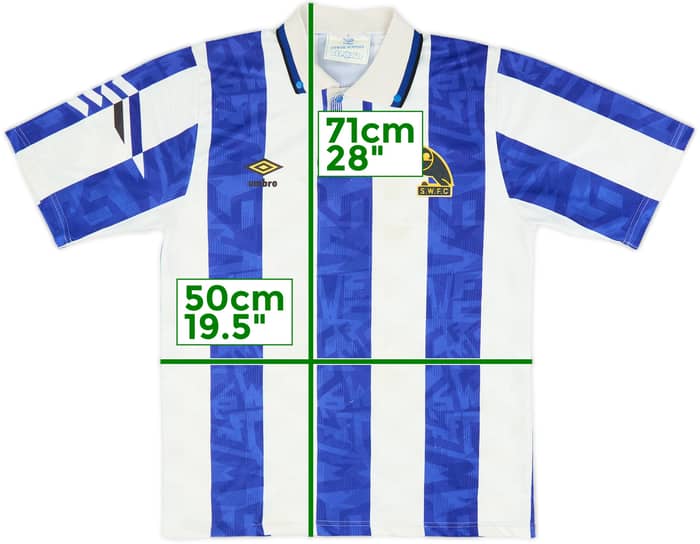 1991-93 Sheffield Wednesday Home Shirt - 9/10 - (M)