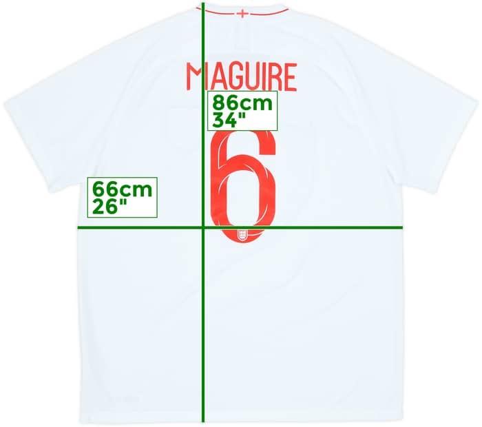2018-19 England Home Shirt Maguire #6 - 8/10 - (XXL)