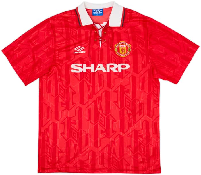 1992-94 Manchester United Home Shirt Cantona #7 - 8/10 - (XL)