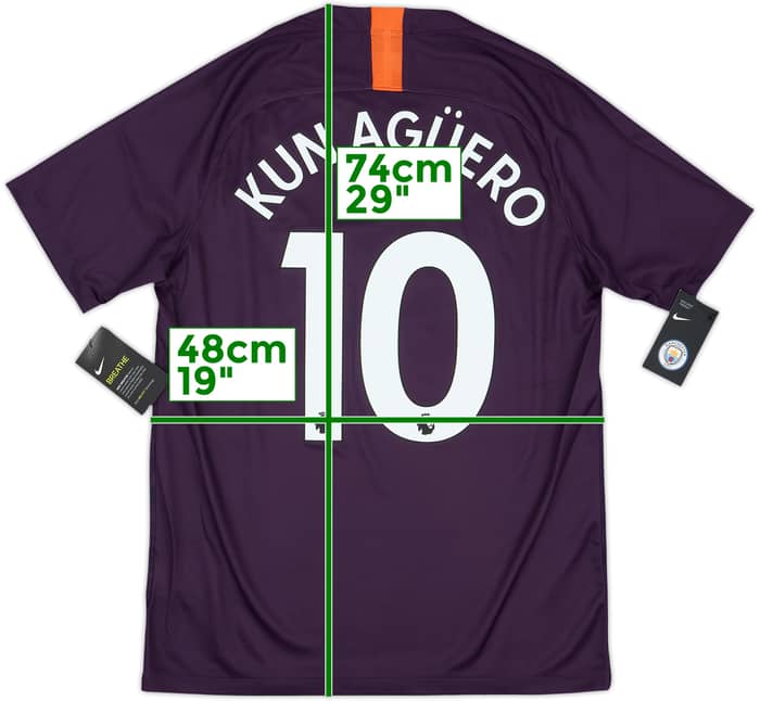 2018-19 Manchester City Third Shirt Kun Aguero #10 (M)