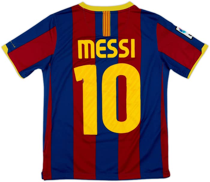 2010-11 Barcelona Home Shirt Messi #10 - 7/10 - (L.Boys)