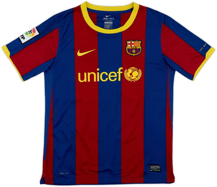 2010-11 Barcelona Home Shirt Messi #10 - 7/10 - (L.Boys)